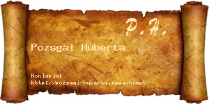 Pozsgai Huberta névjegykártya